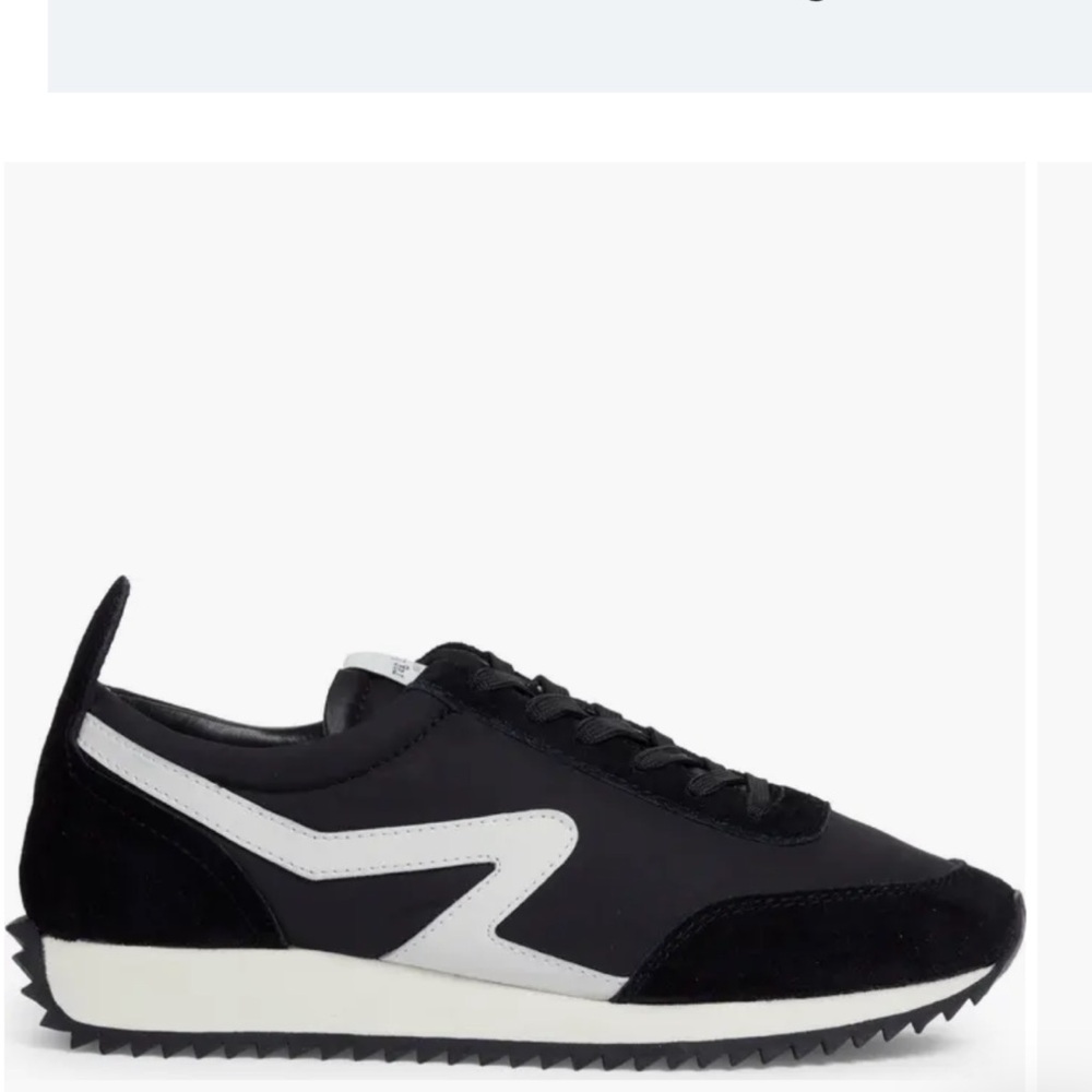 rag and bone  Retrohost pickx Running sneaker in black and white